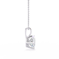 14K White Gold IGI Certified Princess Cut Diamond Solitaire Pendant – D-E Color, VVS–VS Clarity, Classic Bail