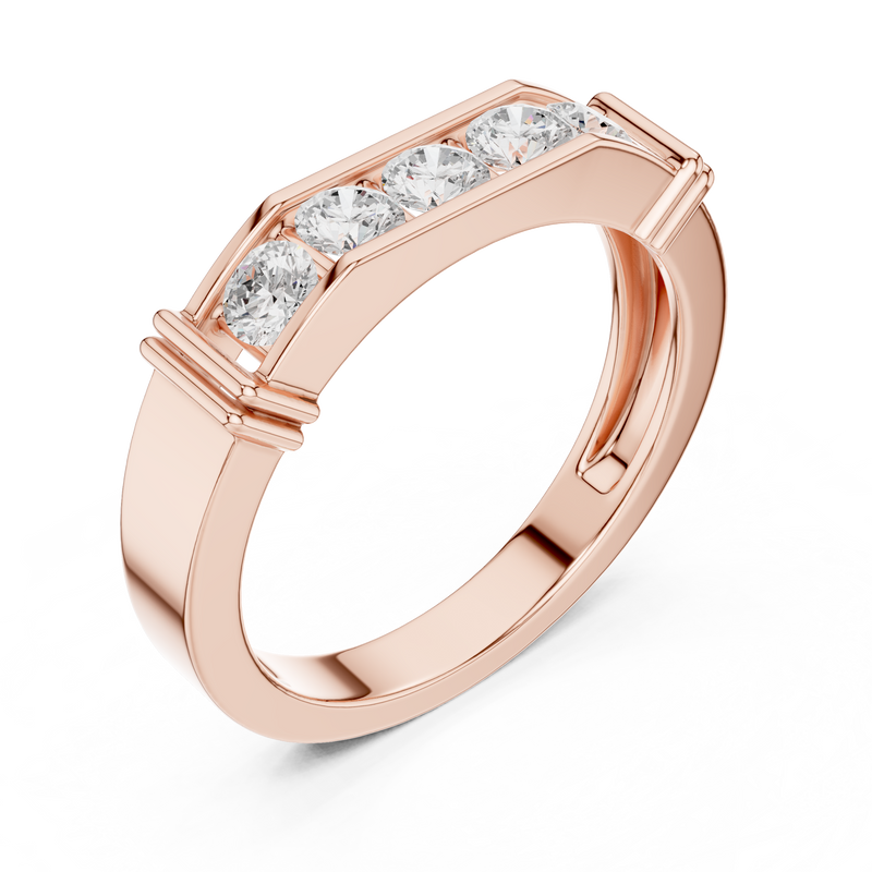 Mens Ring SBMR(10)@7 - Rose Gold - Image
