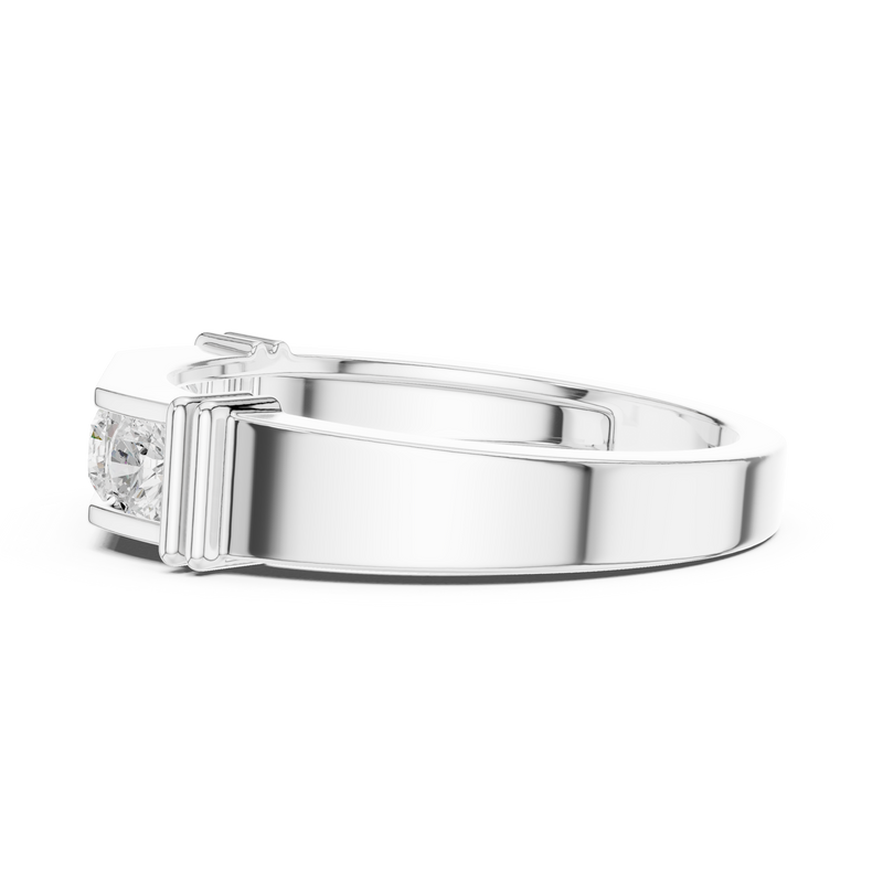 Mens Ring SBMR(10)@7 - White Gold - Image