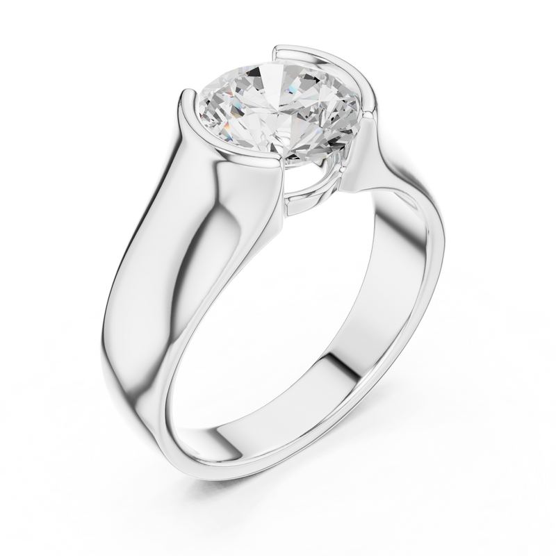 Mens Ring SBMR(11)@7 - White Gold - Image