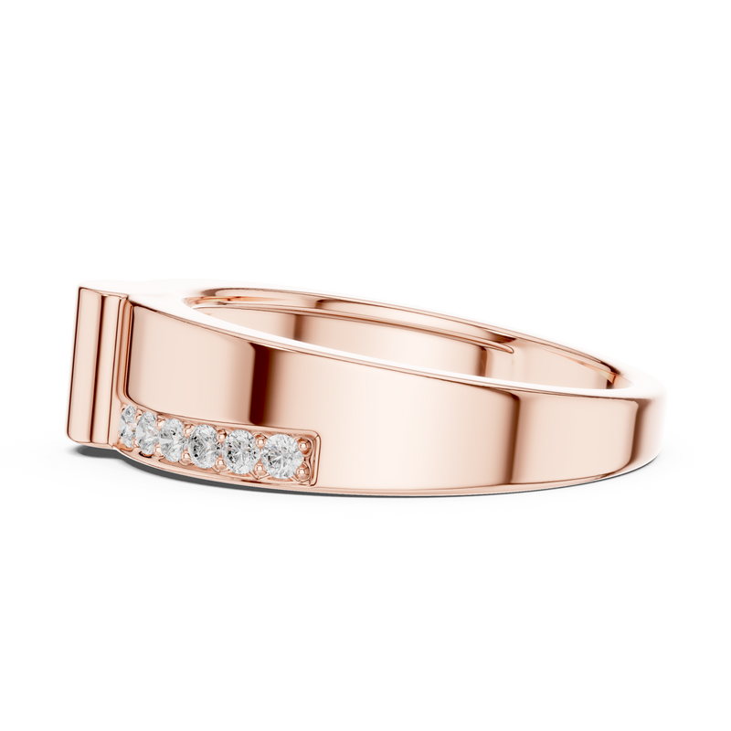 Mens Ring SBMR(12)@7 - Rose Gold - Image