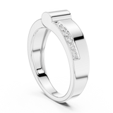 Mens Ring SBMR(12)@7 - White Gold - Image