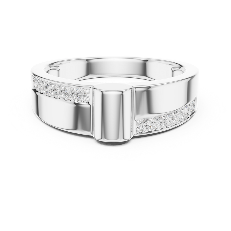 Mens Ring SBMR(12) - White Gold - Image