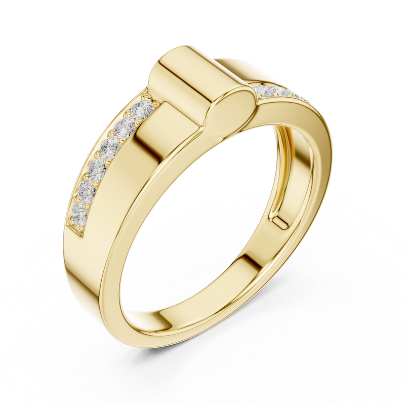 Mens Ring SBMR(12)@7 - Yellow Gold - Image