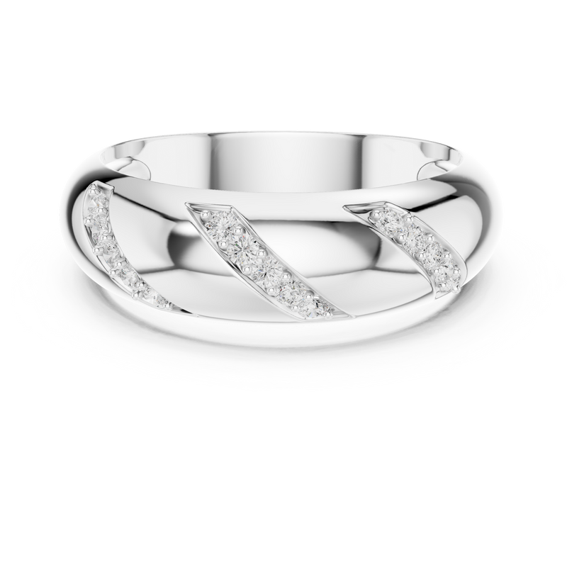 Mens Ring SBMR(13)@7 - White Gold - Image