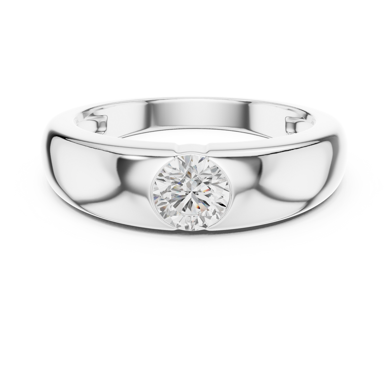 Mens Ring SBMR(15) - White Gold - Image