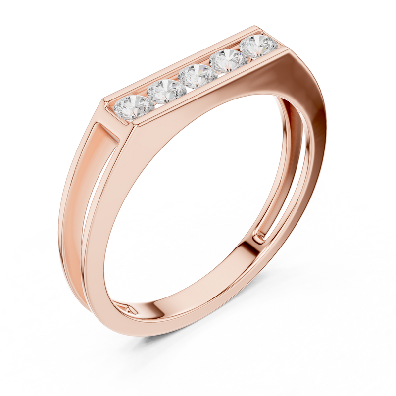 Mens Ring SBMR(16)@7 - Rose Gold - Image