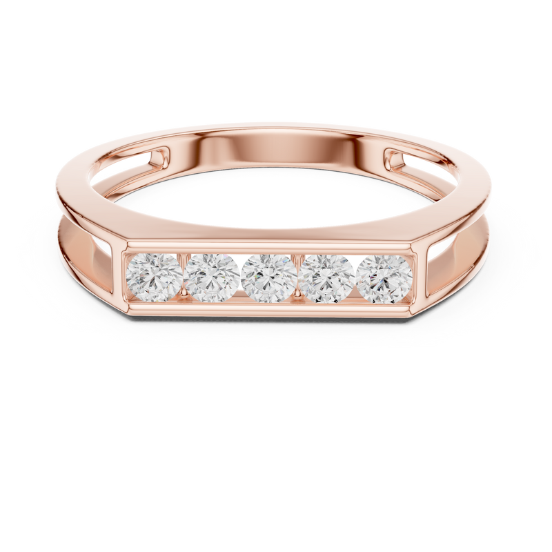 Mens Ring SBMR(16)@7 - Rose Gold - Image
