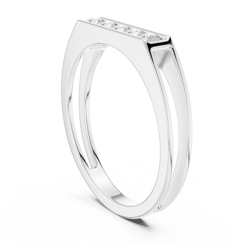Mens Ring SBMR(16)@7 - White Gold - Image