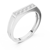 Mens Ring SBMR(16)@7 - White Gold - Image