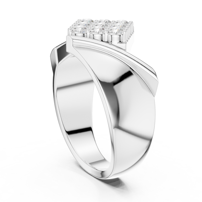 Mens Ring SBMR(17) - White Gold - Image
