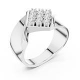 Mens Ring SBMR(17)@7 - White Gold - Image
