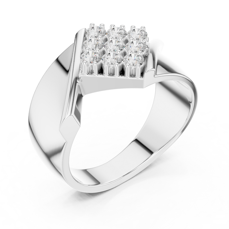Mens Ring SBMR(17) - White Gold - Image