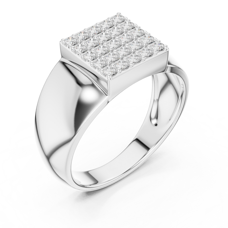 Mens Ring SBMR(18)@7 - White Gold - Image