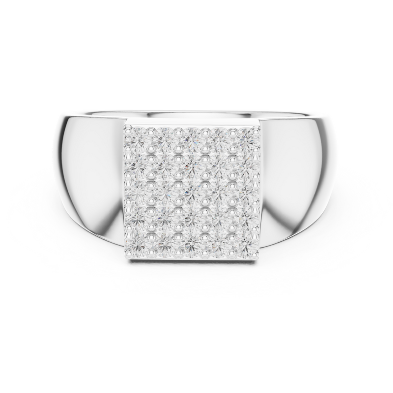 Mens Ring SBMR(18)@7 - White Gold - Image