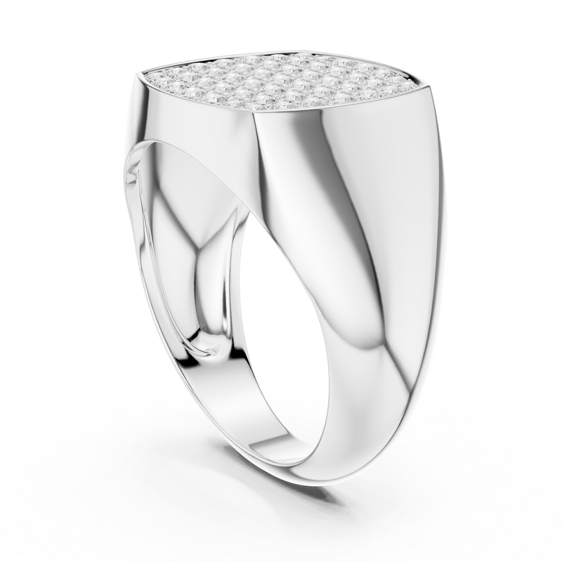 Mens Ring SBMR(1)@7 - White Gold - Image