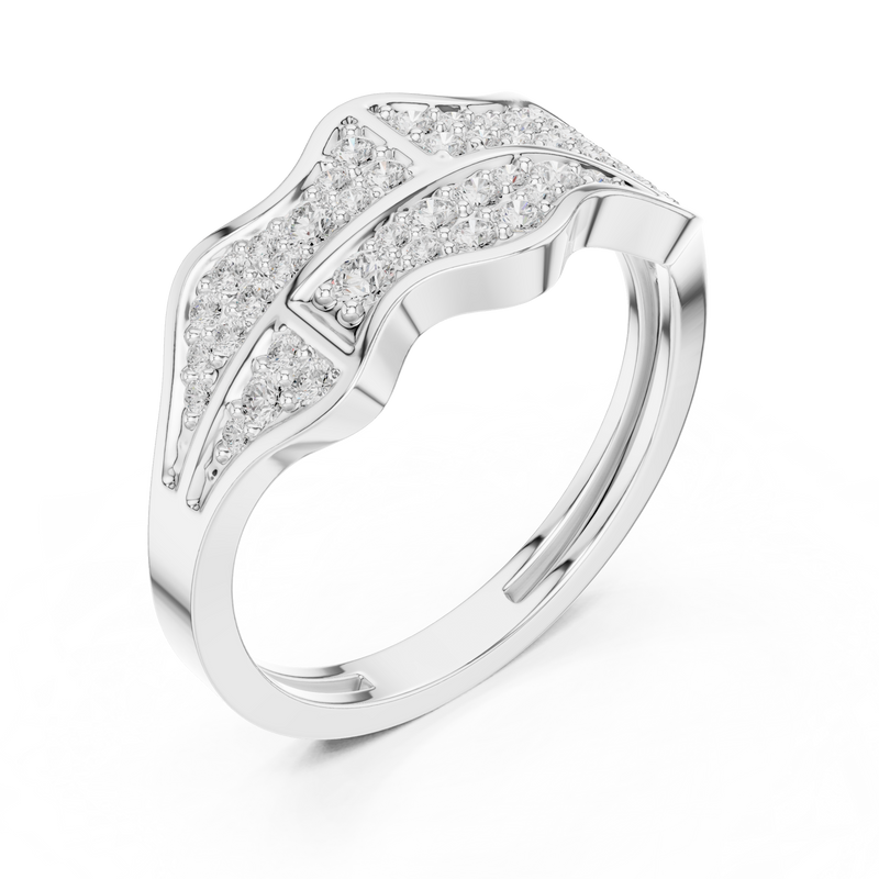 Mens Ring SBMR(20)@7 - White Gold - Image