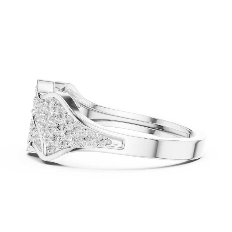 Mens Ring SBMR(20)@7 - White Gold - Image