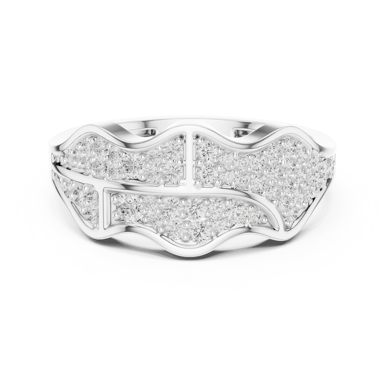 Mens Ring SBMR(20)@7 - White Gold - Image