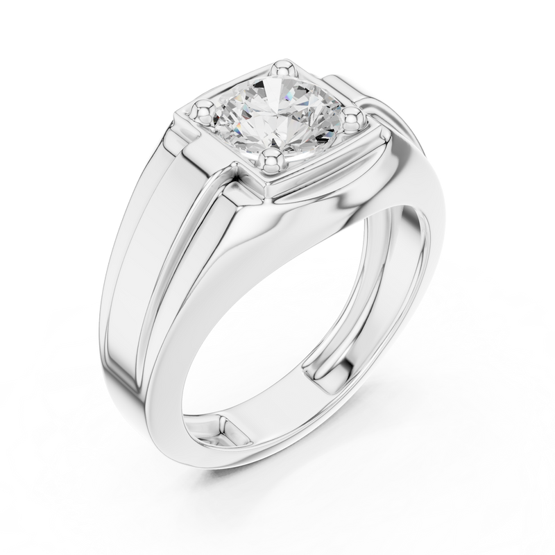 Mens Ring SBMR(21) - White Gold - Image