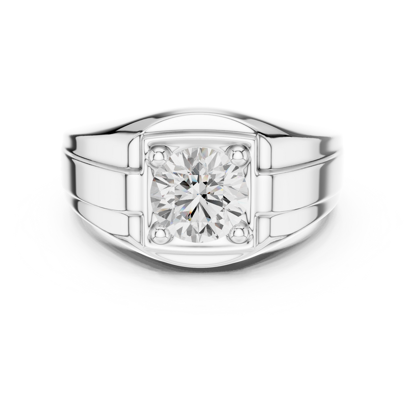 Mens Ring SBMR(21) - White Gold - Image