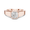 14K Lab Grown Square Radiant Cut Diamond Men's Ring, E-F Color, VVS-VS Clarity