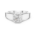 14K Lab Grown Square Radiant Cut Diamond Men's Ring, E-F Color, VVS-VS Clarity