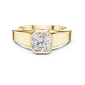 14K Lab Grown Square Radiant Cut Diamond Men's Ring, E-F Color, VVS-VS Clarity
