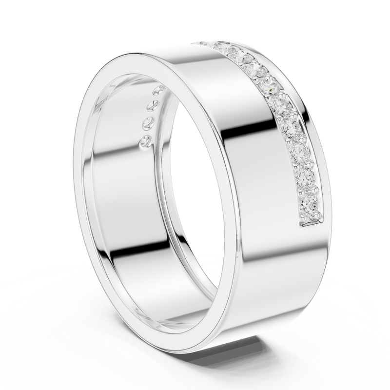 Mens Ring SBMR(25)@7 - White Gold - Image