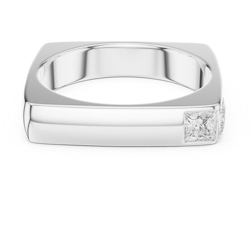 Mens Ring SBMR(26)@7 - White Gold - Image