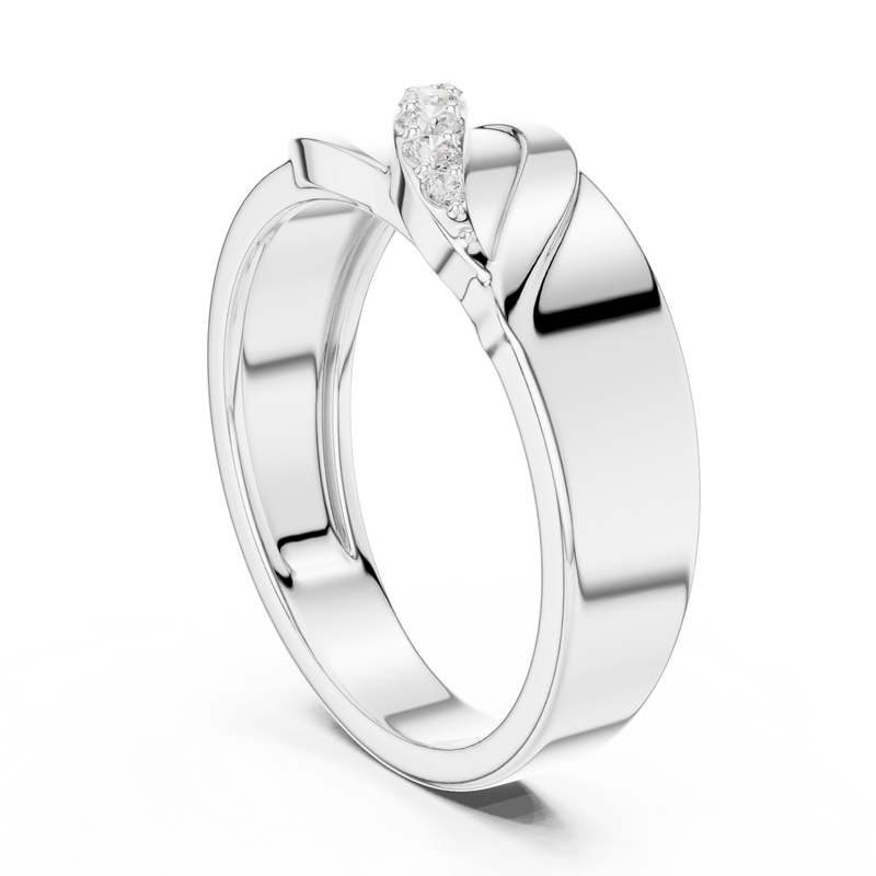 Mens Ring SBMR(27)@7 - White Gold - Image