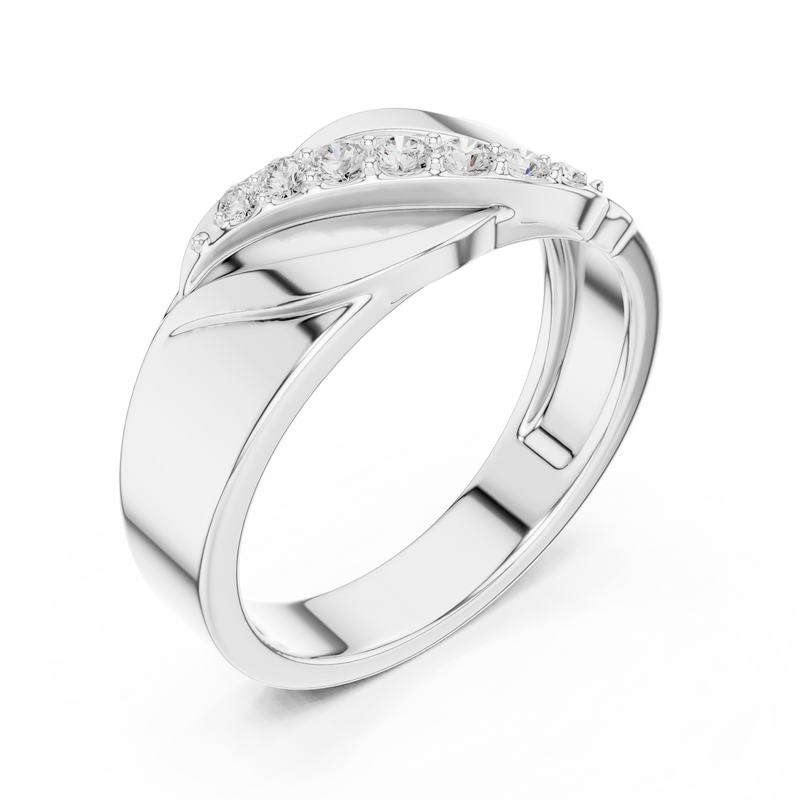 Mens Ring SBMR(27)@7 - White Gold - Image
