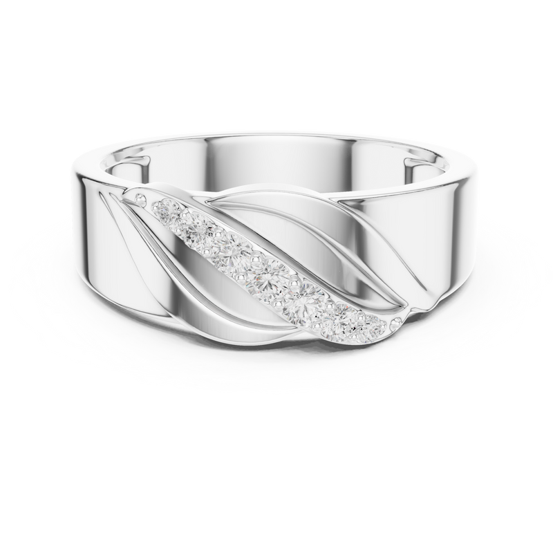 Mens Ring SBMR(27)@7 - White Gold - Image