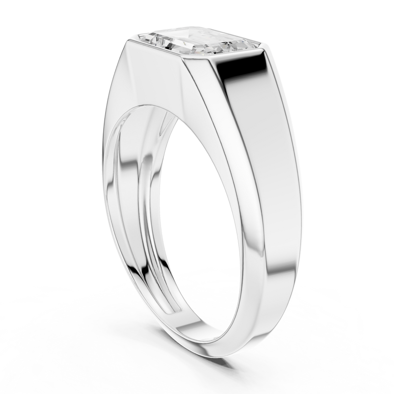 Mens Ring SBMR(28)@7 - White Gold - Image