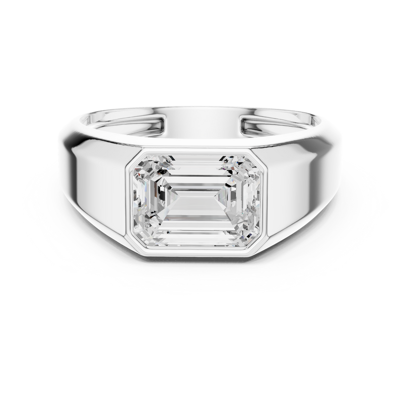 Mens Ring SBMR(28)@7 - White Gold - Image