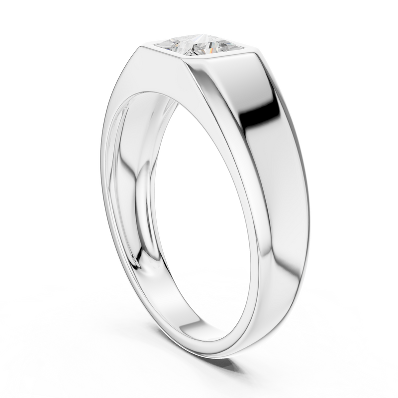 Mens Ring SBMR(29)@7 - White Gold - Image