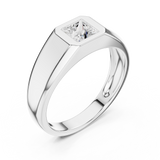 Mens Ring SBMR(29)@7 - White Gold - Image