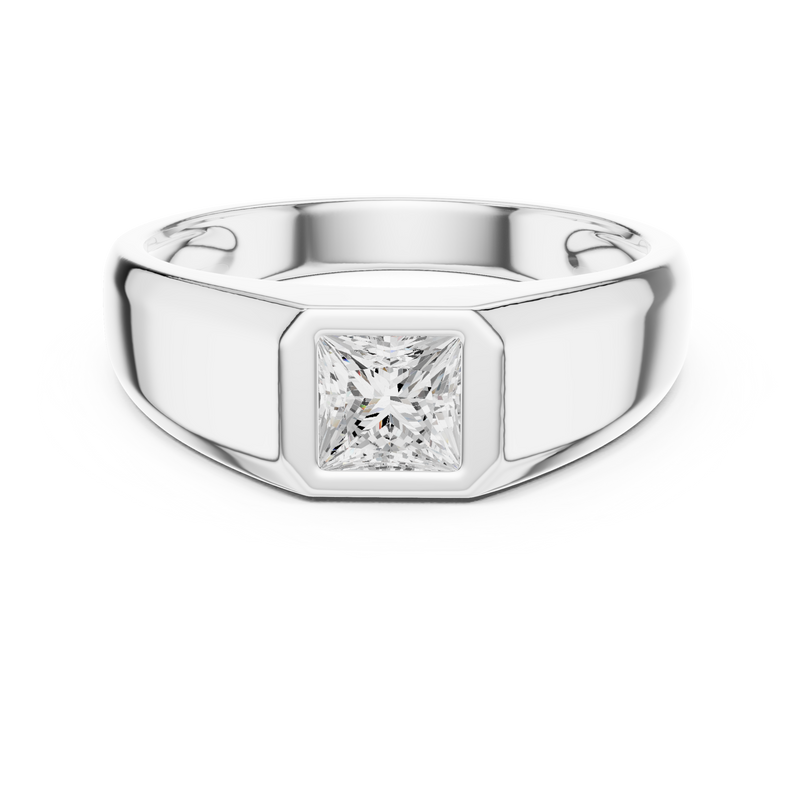 Mens Ring SBMR(29)@7 - White Gold - Image