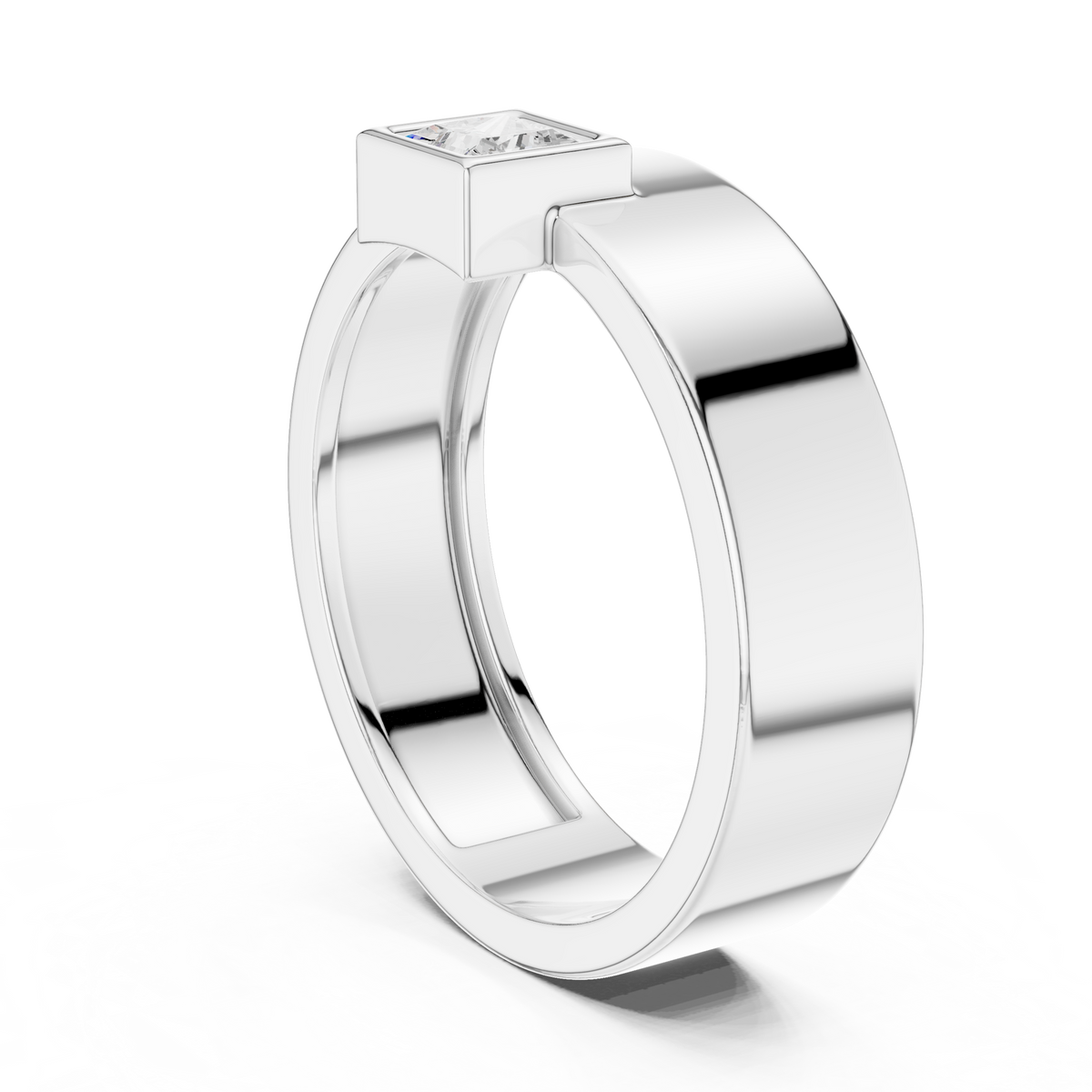 Mens Ring SBMR(2) - White Gold - Image