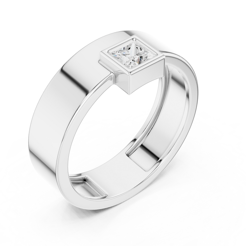 Mens Ring SBMR(2) - White Gold - Image