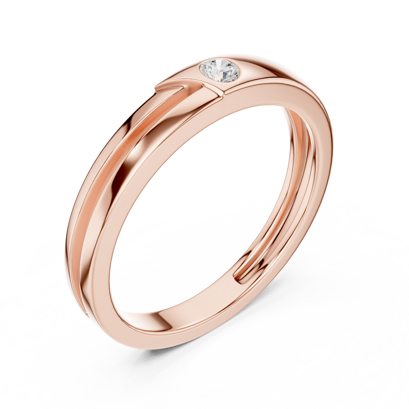 Mens Ring SBMR(32)@7 - Rose Gold - Image