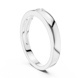 Mens Ring SBMR(32)@7 - White Gold - Image