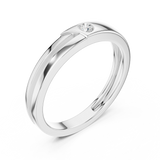 Mens Ring SBMR(32)@7 - White Gold - Image