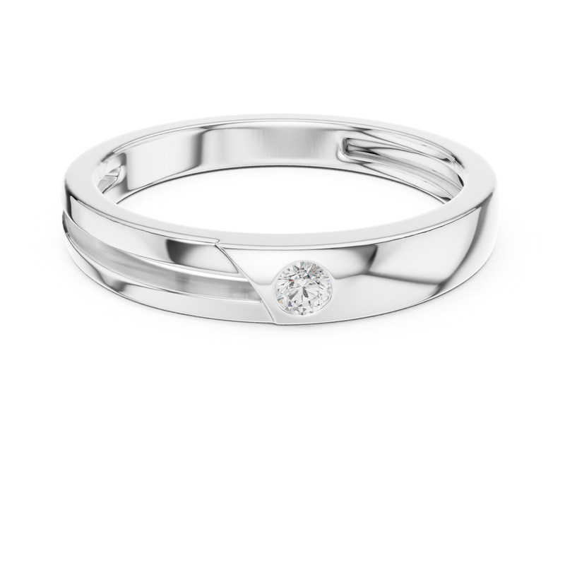 Mens Ring SBMR(32)@7 - White Gold - Image