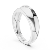 Mens Ring SBMR(33)@7 - White Gold - Image