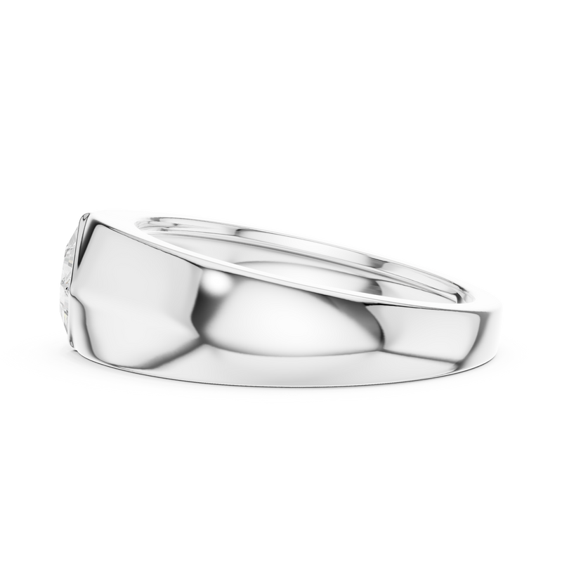 Mens Ring SBMR(33)@7 - White Gold - Image
