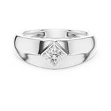 Mens Ring SBMR(33)@7 - White Gold - Image