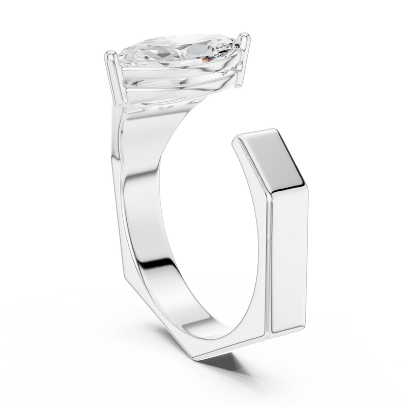 Mens Ring SBMR(34)@7 - White Gold - Image