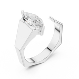 Mens Ring SBMR(34)@7 - White Gold - Image