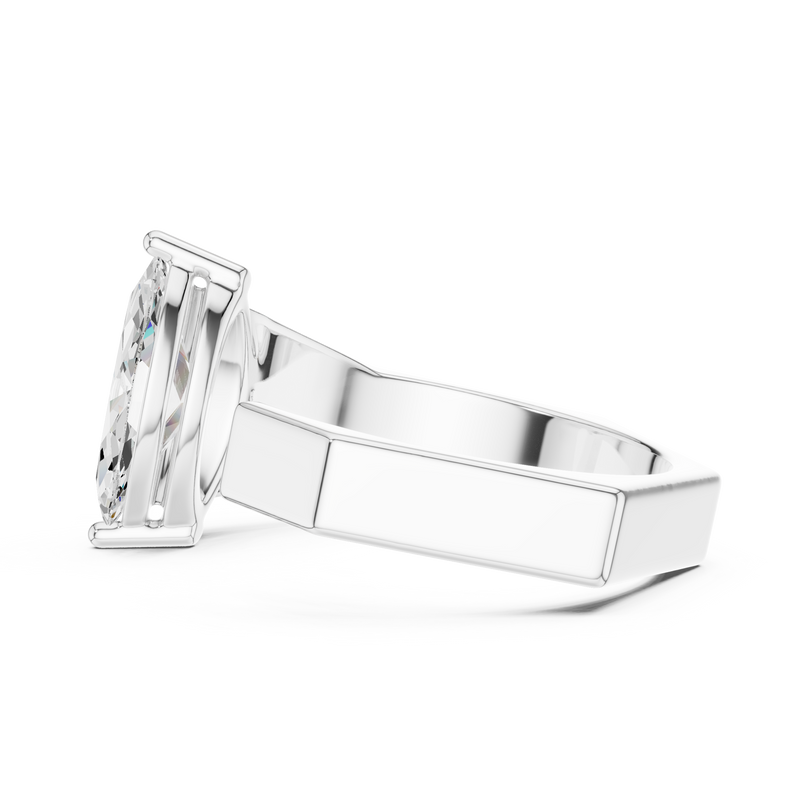 Mens Ring SBMR(34)@7 - White Gold - Image